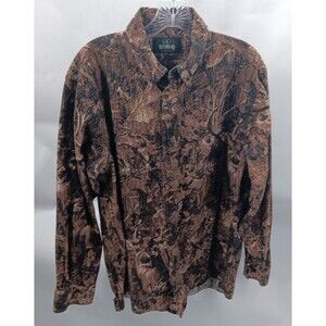 VTG RedHead Camo Shirt Men's L Long Sleeve USA Mossy Oak Single Stitch